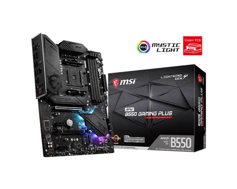 MSI MPG B550 GAMING PLUS AMD AM4 DDR4 M.2 .